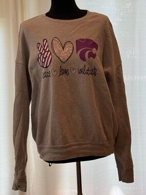 Gray Sweat Shirt K-State Wildcats Size L